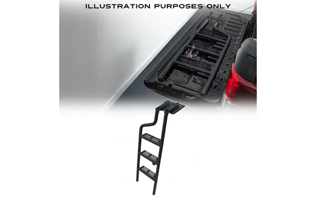 Universal Black Rear Tailgate Folding Ladder