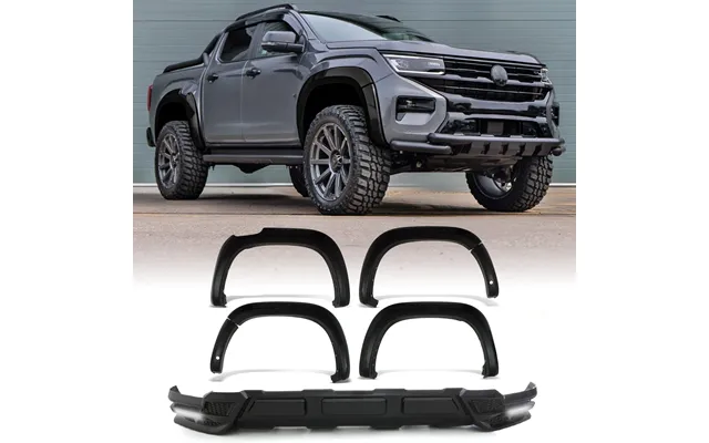 Vw Amarok Mk2 2023 Gloss Black Drl Front Splitter & Wide Arch Kit product image