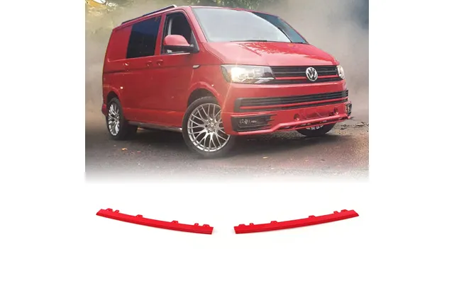 Vw Transporter T6 16-19 Red 2 Piece Upper Grille Trims product image