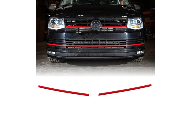Vw Transporter T6.1 19-24 Red 2 Piece Short Grille Trims