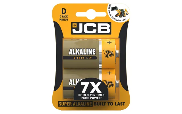 Jcb D Cell Blister Pack Super Alkaline Batteries - 2 Pack