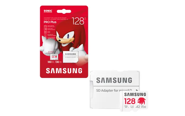 Samsung Pro Plus Micro Sd Sdxc Memory Card U3 A2 V30 Sonic The Hedgehog With Sd Card Adapter - 128gb product image