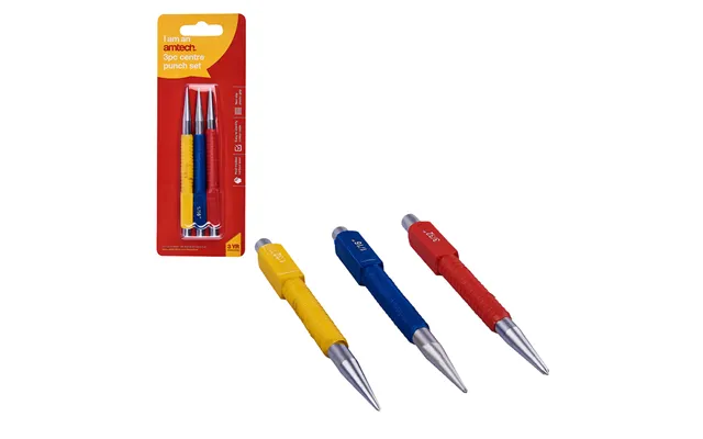 Amtech 3pc Colour Coded Centre Punch Set