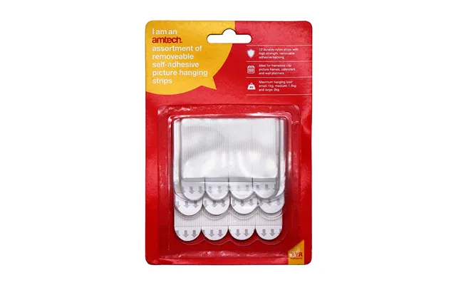 Amtech Assortment Of Removeable Self-adhesive Picture Hanging Strips