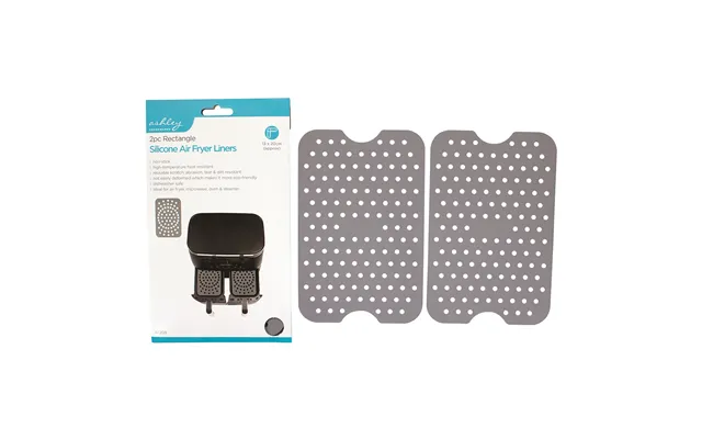 Ashley Air Fryer Rectangle Silicone Liner 20 X 13cm - 2pc