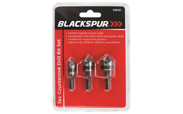 Blackspur 3-piece Countersink Drill Bit Set