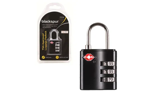 Blackspur Padlock With Combi Dial - Tsa Approved