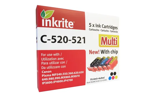 Compatible Pgi-520 Cli-521 Ink Cartridge Multipack For Canon