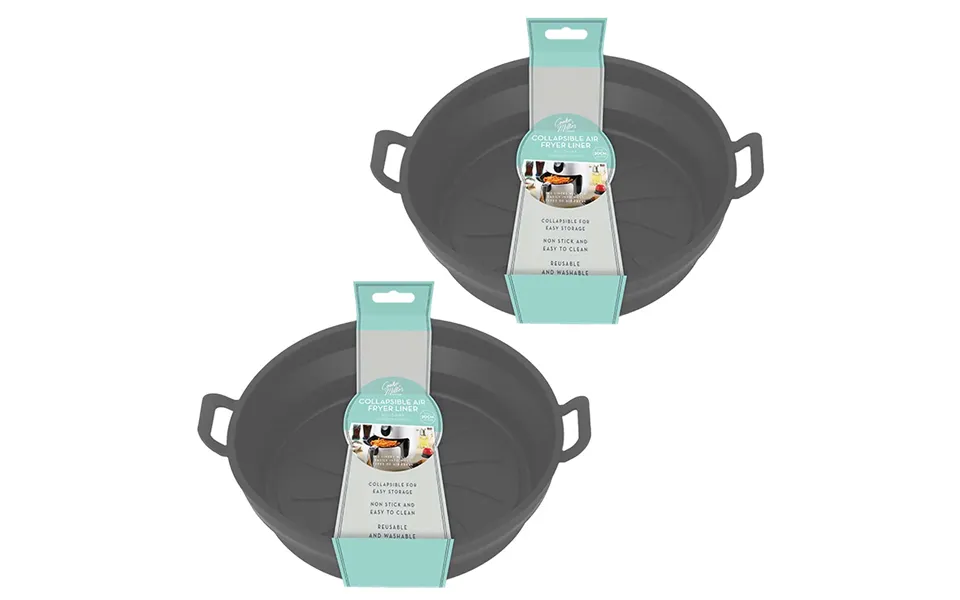 Cooke & Miller Collapsible Silicone Air Fryer Liner - Twin Pack