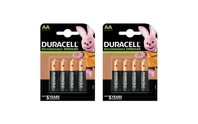 Duracell Rechargeable Aa 2500mah Batteries - 8 Pack