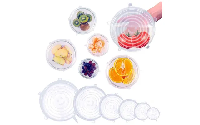 Evodx Magic Silicone Stretch Lid Reusable Wrap Covers X6 - Clear