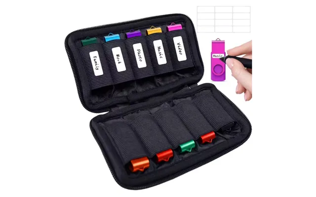 Evodx Usb Drive Memory Storage Organiser Wallet Case - Black