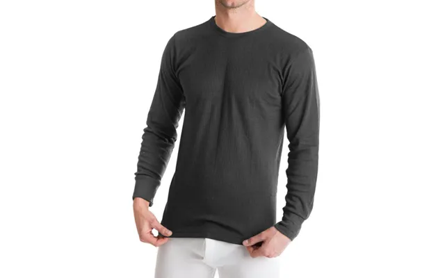 Hot Stuff Co Men's Thermal Long Sleeve T-shirt Brushed Inside Grey - X Large