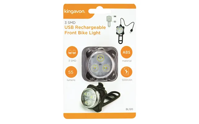 Kingavon 3 Smd Usb Rechargeable Front Bike Light - Last One