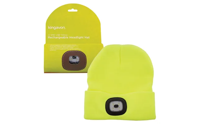 Kingavon Beanie Hat With Built-in 4 Smd Led Head Light, Head Lamp - 3 Mode Usb Rechargeable