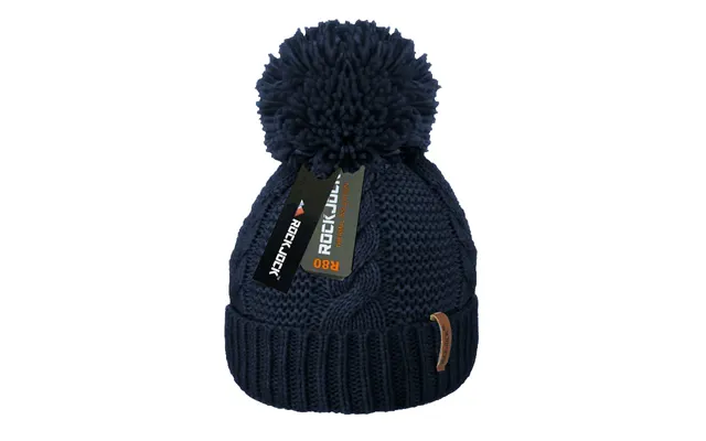 Rock Jock Adults Pom Pom Hat With Fleece Lining - Navy