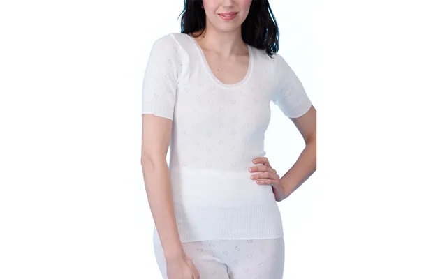 Snowdrop Ladies Thermal Short Sleeve Top White - Small 8-10