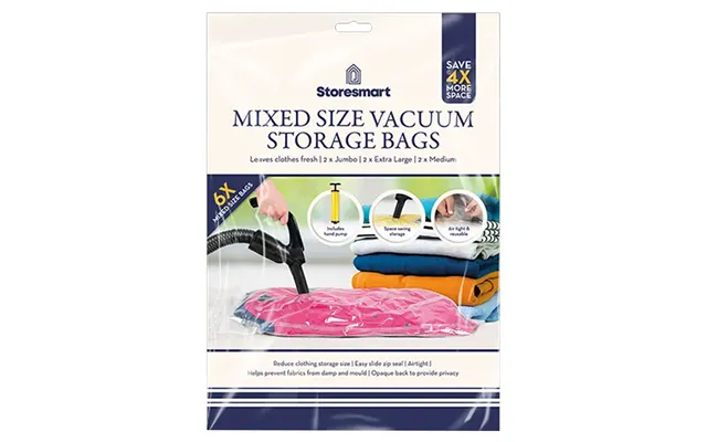 Storesmart Space Saving Vacuum Seal Bags Zip Lock Holiday Luggage - X6