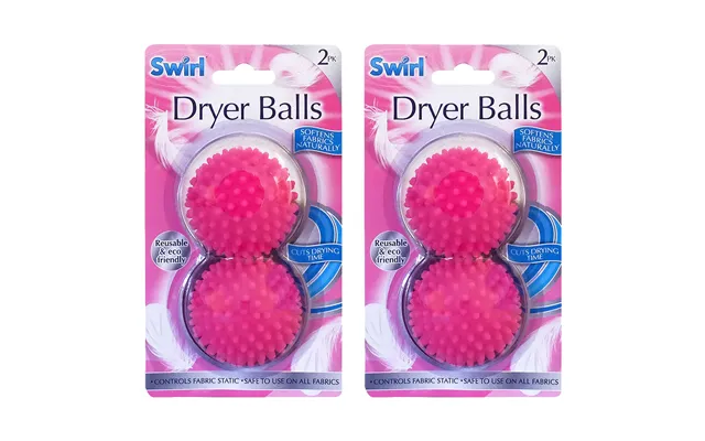 Swirl Fabric Softening Tumble Dryer Balls - Pink