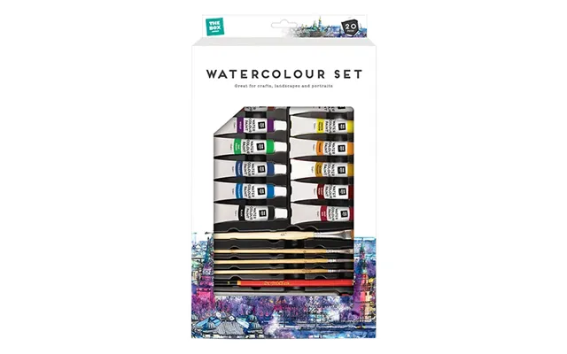 The Box Artist Watercolour Paint Set 20 Pieces
