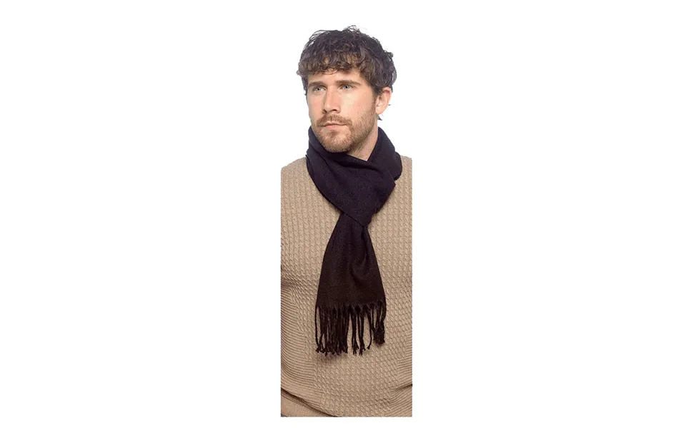 Tom Franks Plain Tassel Scarf - Black