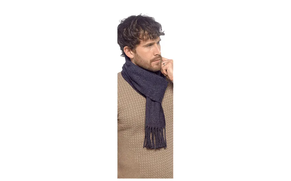 Tom Franks Plain Tassel Scarf - Blue