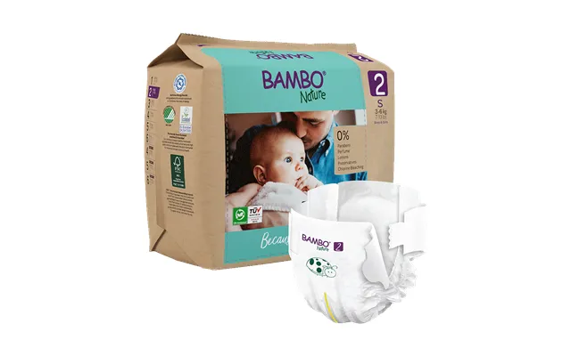 Bambo Nature Nappies - Size 2 3-6kg 7-13lbs product image