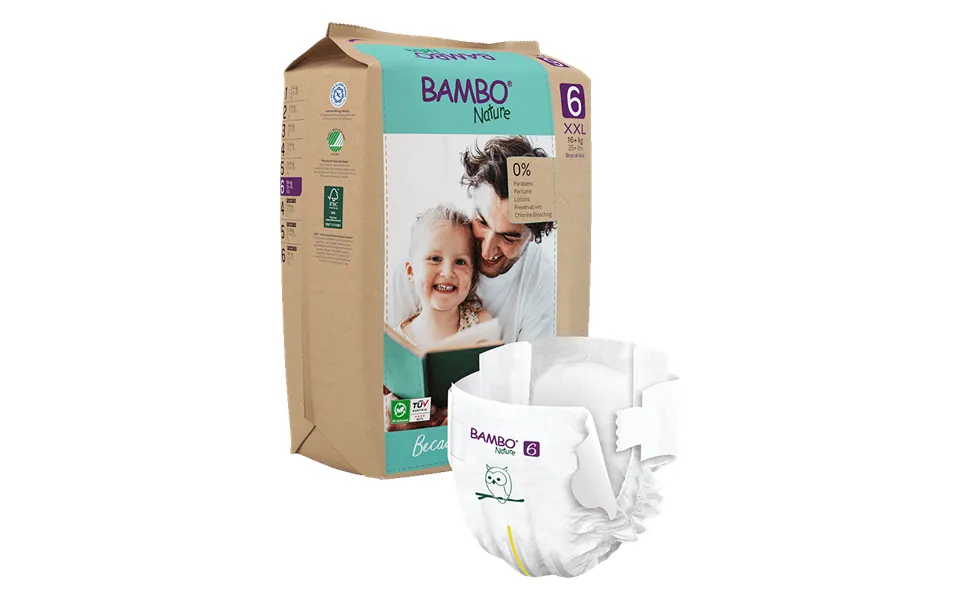 Bambo Nature Nappies - Size 6 16 Kg 35 Lbs