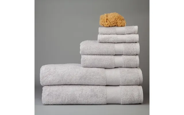 Organic Cotton Towels - Maxi Set Of Six By Dip & Doze Colour Light Grey