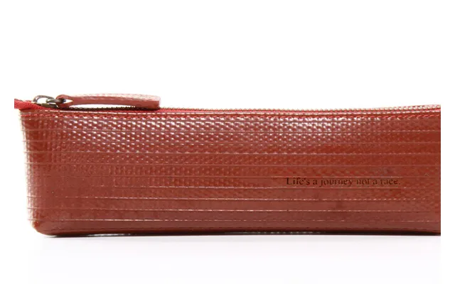 Reclaimed Fire Hose Pencil Case By Elvis & Kresse Colour Red