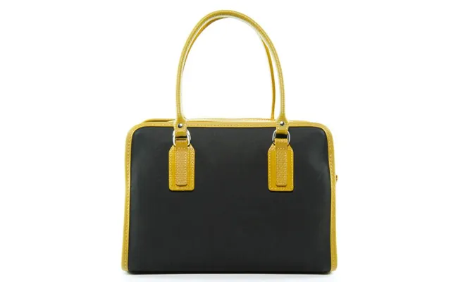 Reclaimed Fire Hose Post Bag By Elvis & Kresse Colour Black Yellow product image