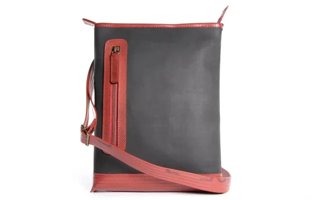Reclaimed Fire Hose Reporter Bag By Elvis & Kresse Colour Black