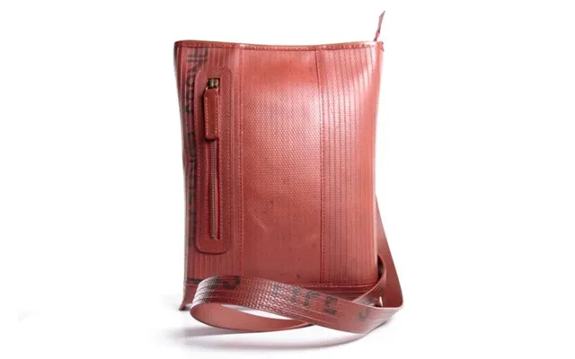 Reclaimed Fire Hose Reporter Bag By Elvis & Kresse Colour Red