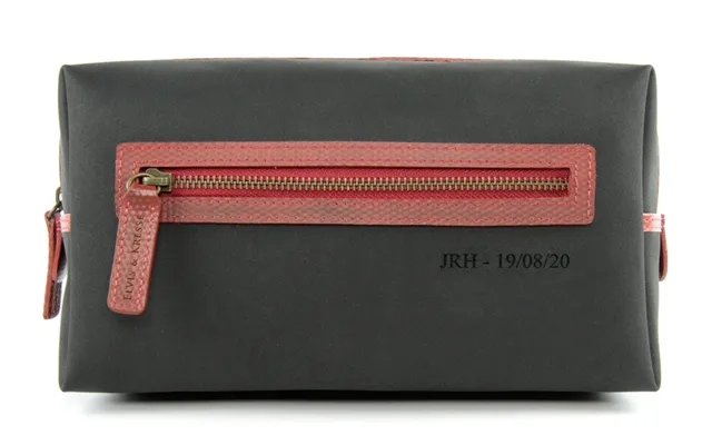 Reclaimed Fire Hose Wash Bag - Large By Elvis & Kresse Colour Black Red