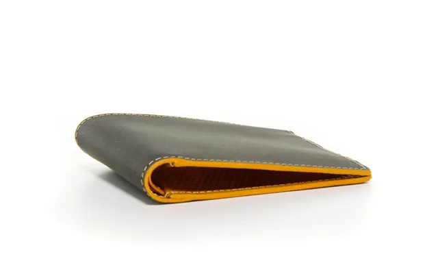 Reclaimed Printing Blanket Wallet By Elvis & Kresse Colour Black Yellow Coin Pocket Without Coin Pocket