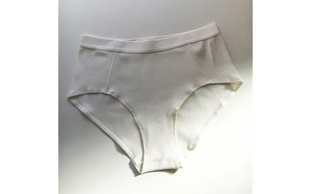 Ribbed Organic Cotton Gym Knicker By Elliot Organics Size Xl Colour White product image
