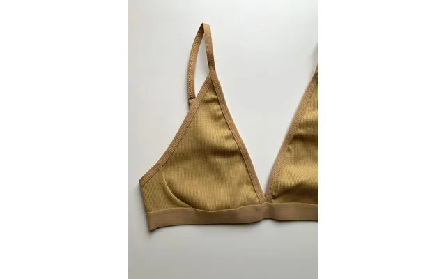 Ribbed Organic Cotton Soft Cup Bra By Elliot Organics Size L Colour Sand product image