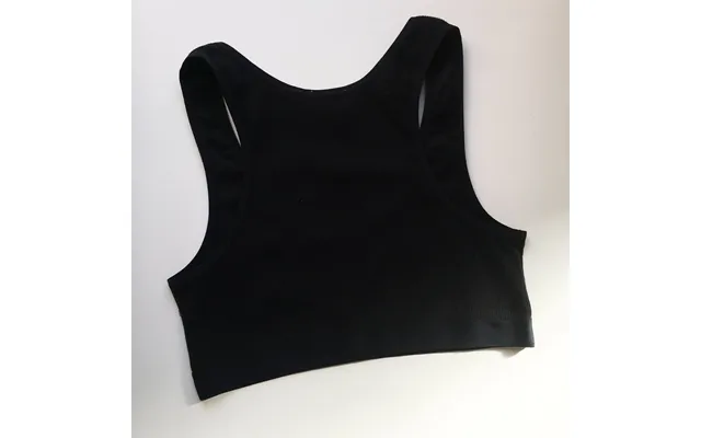 Ribbed Organic Cotton Yoga Bra By Elliot Organics Size Xl Colour Black product image