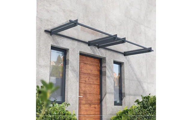 10' X 3' Palram Canopia Nancy 3000 Door Canopy - Grey 3.01m X 0