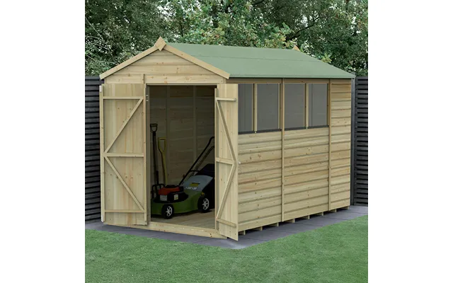 10' X 6' Forest Beckwood 25yr Guarantee Shiplap Pressure Treated Double Door Apex Wooden Shed 3