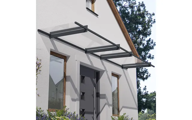 14' X 3' Palram Canopia Nancy 4100 Door Canopy - Grey 4.11m X 0