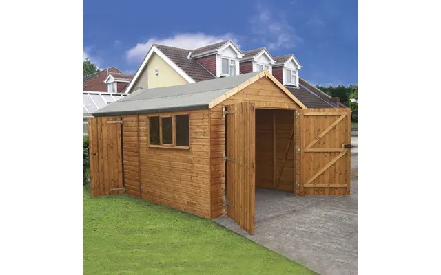 20' X 12' Traditional Deluxe Shiplap Wooden Garage Workshop Shed 6