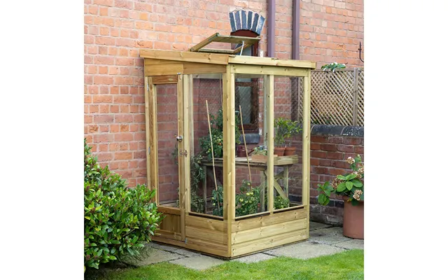 4' X 4' Forest Wallscape Lean To Greenhouse With Glazed Back 1