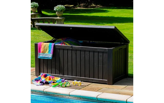 5'1 X 2'4 Keter Rockwood Plastic Garden Storage Box - Brown 1 product image