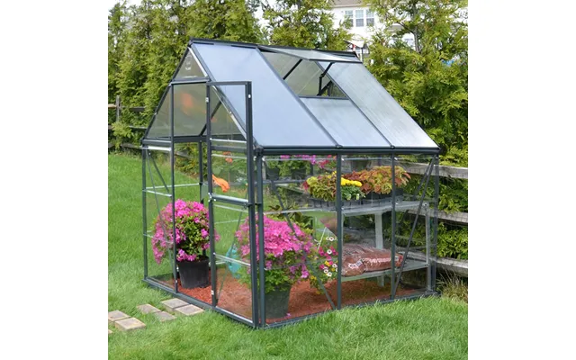 6' X 6' Palram Canopia Hybrid Grey Polycarbonate Greenhouse 1