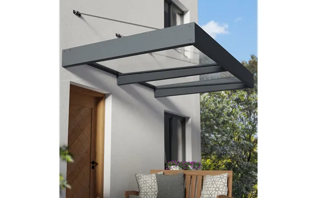 6â 4 X 4â 7 Palram Canopia Sophia Xl 2000 Grey Clear Door Canopy 1