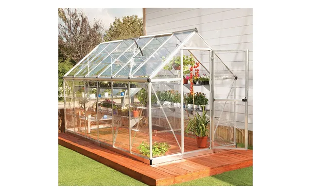 6â X 12â Palram Canopia Harmony Large Silver Polycarbonate Greenhouse 1