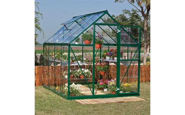 6â X 8â Palram Canopia Harmony Walk In Green Polycarbonate Greenhouse 1