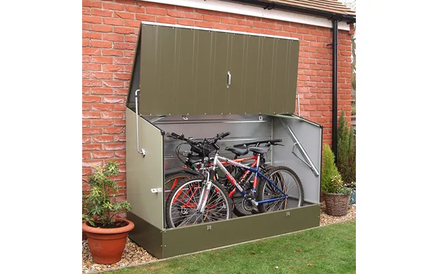 6x3 Trimetals Green Metal Bicycle Store - Garden Bike Storage