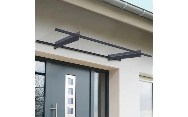 7' X 3' Palram Canopia Nancy 2050 Grey Door Canopy 2.06m X 0